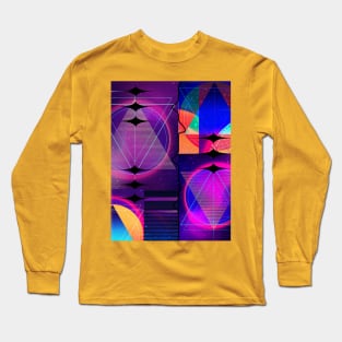 Colorful Geometric Pattern Long Sleeve T-Shirt